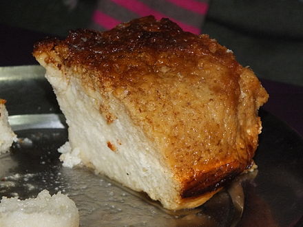 Chena podo or baked cottage cheese at Puri