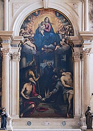  Madonna col bambino, san Benedetto e altri santi