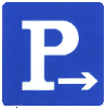 Parking place on right