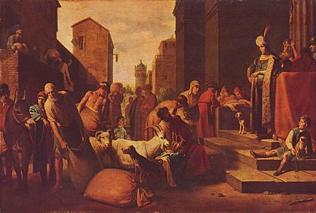 Joseph recevant ses frères avec la coupe d'argent (1633) Musée des beaux-arts de Budapest.