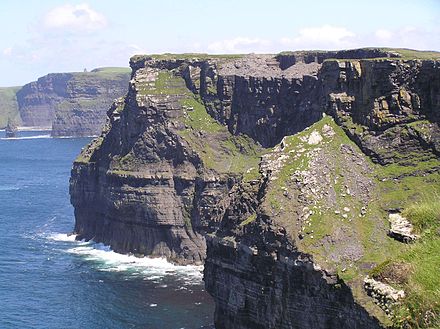 The establishing shot of the Cliffs of Insanity is the Cliffs of Moher in County Clare, Ireland.