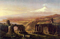 Էթնա լեռը Թաորմինայից (1844)