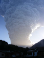 Hlavní fáze erupce 6. května 2008.