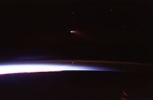 Comet Hale-Bopp as seen from the shuttle Comet Hale-Bopp from Space Shuttle Columbia (STS-83).jpg