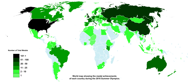 File:Countries by medals 2016 Summer Olympics.svg