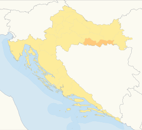 Harta cantonului Brod-Posavina în cadrul Croației