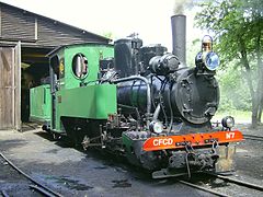 Locomotive 040 Borsig avec son tender sur le CFCD