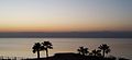 Sonnuntergang über dem Toten Meer - Blick in Richtung Israel