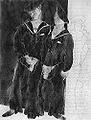 Two sailors urinating (1930 ca.).