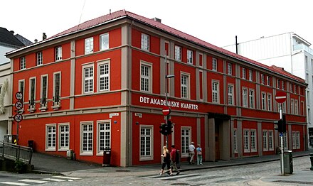 Det akademiske kvarter in Nygårdsgaten - an area with cafes and pubs popular among students.