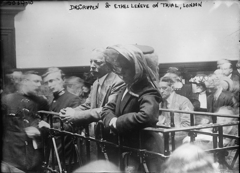 File:Dr. Crippen and Ethel Leneve on trial.jpg