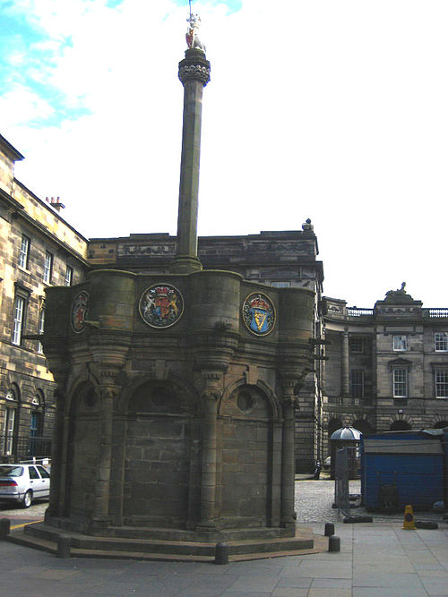 The Act of Pardon and Grace was proclaimed at the Mercat Cross on Edinburgh's Royal Mile.