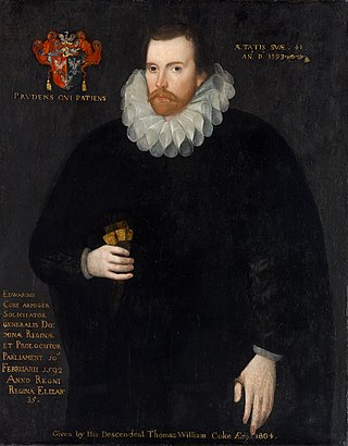 <span class="mw-page-title-main">Edward Coke</span> English lawyer and judge