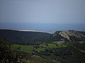 Vista sulla costa oristanese da "Elighes Buttiosos", 950 m s.l.m.