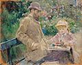 Eugene Manet y su hija en Bougival de Berthe Morisot