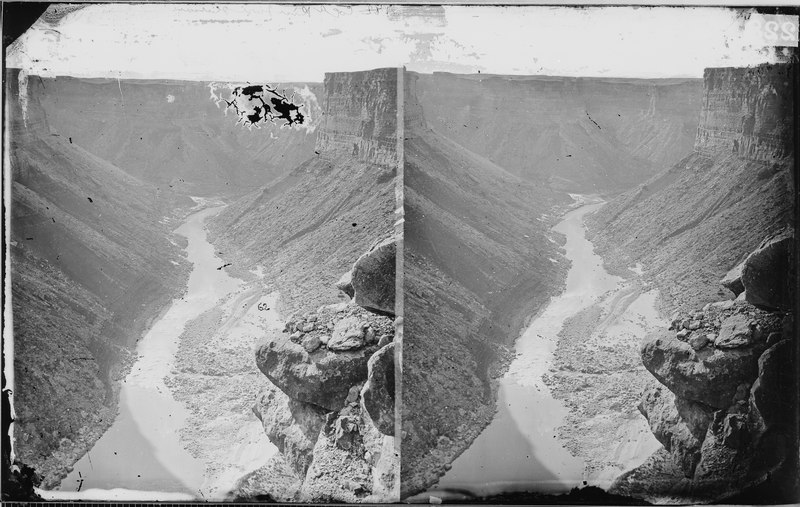 File:FROM PLATEAU, MARBLE CANYON ETCETERA, GRAND CANYON OF THE COLORADO, COLORADO RIVER, 1200 FEET DEEP - NARA - 523994.tif