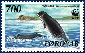 Faroe stamp 200 Hyperoodon ampullatus.jpg
