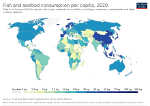 World map of fish and seafood consumption Fish-and-seafood-consumption-per-capita-map.svg