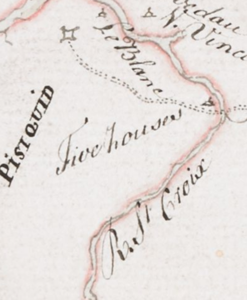 File:Five Houses by John Brewse (inset of A map of the surveyed parts of Nova Scotia, 1756).png