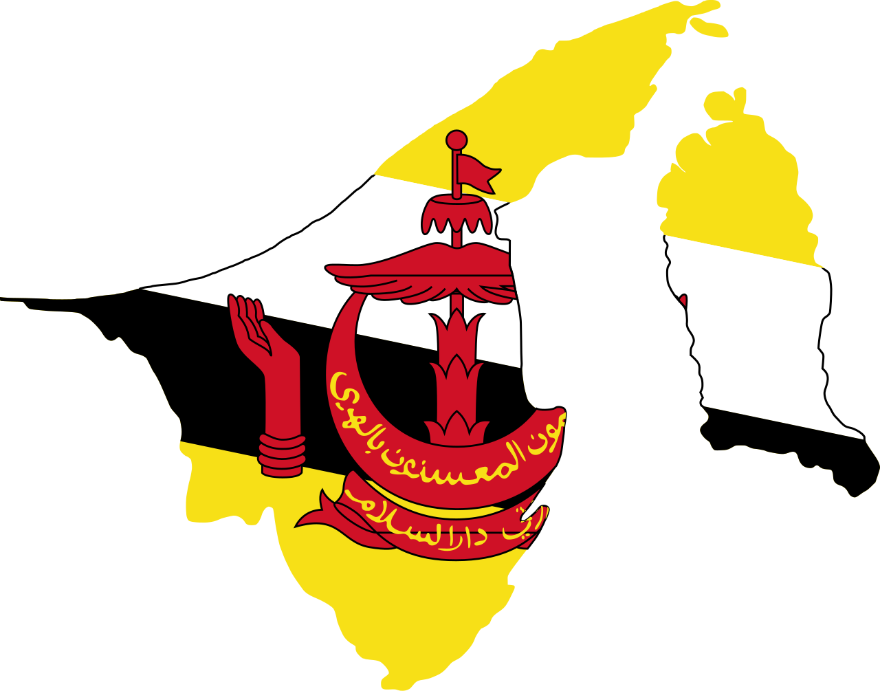 File Flag map of Brunei  svg Wikimedia Commons