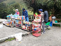 Food and drinks for sale at Llulluchapampa.jpg