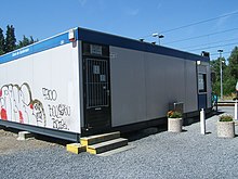 yolcu binası olarak hizmet veren mobil ev