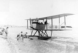 German Friedrichshafen FF.33L seaplane at Beirut c1917.jpg