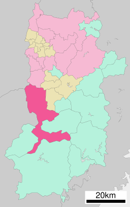 Gojōs läge i Nara prefektur