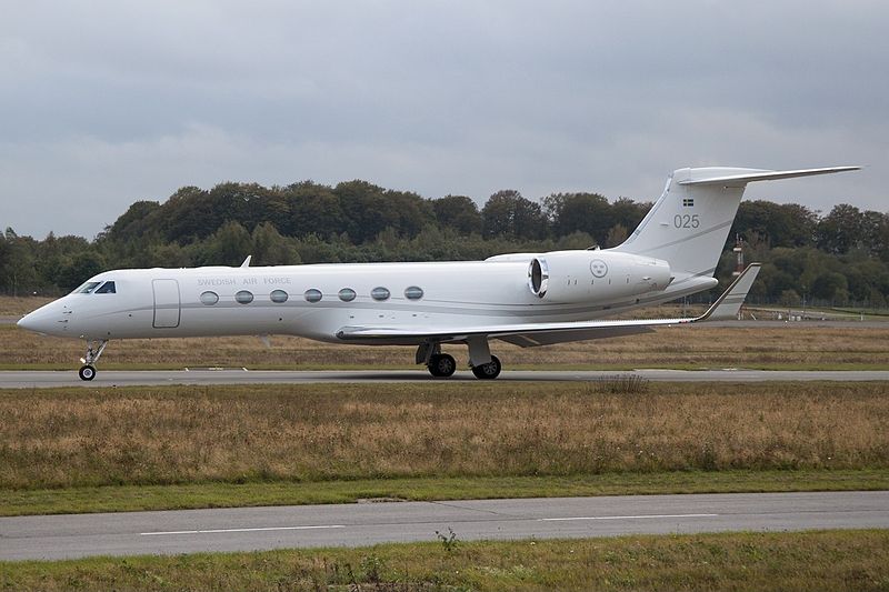 File:Gulfstream G550 Sweden - Air Force, LUX Luxembourg (Findel), Luxembourg PP1318265584.jpg