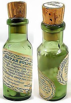 Antigo medicamento homeopático Hepar Sulph.