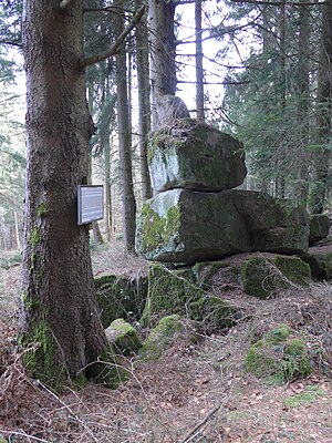 Stenskulptur på Heuberg