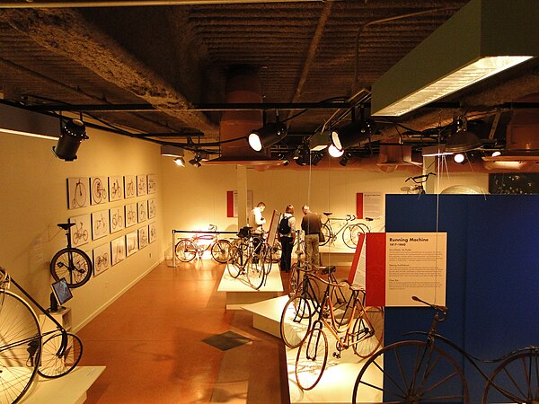 Historic bicycles at the U.S. Bicycling Hall of Fame in Davis, California