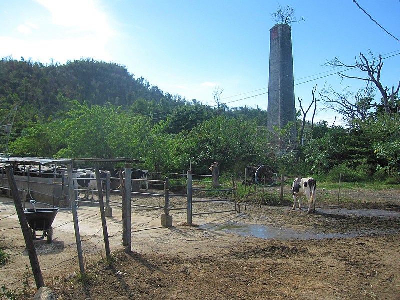 File:Historic smoke stack at Hacienda de Carlos Vassallo.jpg