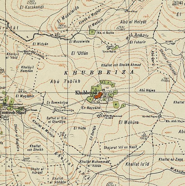 File:Historical map series for the area of Khubbayza (1940s).jpg