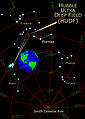 Lokasi Medan Ultra dalam Hubble di langit