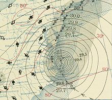 A map of a tropical cyclone, 