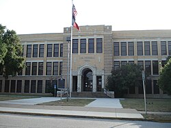 I.M. Terrell High School building, eastern exposure, Ft. Worth, TX 01.JPG