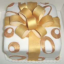 Gâteau en forme de cadeau!