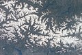 ISS view with Alps in Switzerland