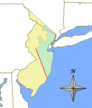 Localização de Província de Nova Jérsei Ocidental