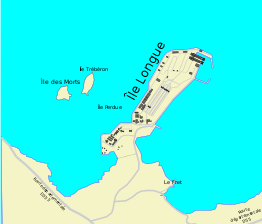 Kaart van Île Longue
