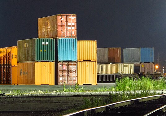 Intermodal containers in Etobicoke, Canada