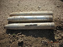 Iraqi Borak Sarin Gas canisters Iraqi Borak Rockets.jpg