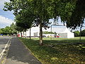 Setting up of the backstage area of the Isle of Wight Festival 2010 in Seaclose Park, Newport, Isle of Wight five days before the start of the event.