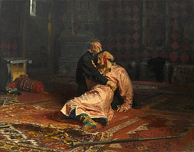 Ivan Grozni i njegov sin Ivan, Tretjakovska galerija (1885)