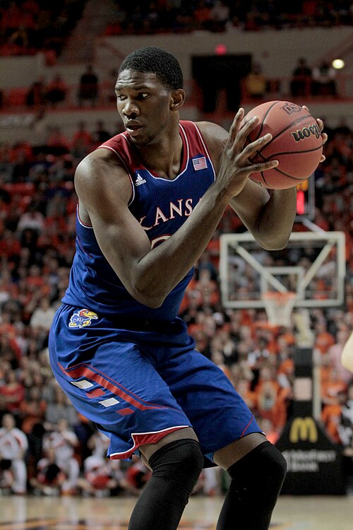 Embiid with the Kansas Jayhawks in 2014