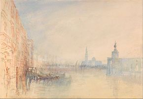 William Turner, Venezia, la foce del Canal Grande, acquerello (1840 circa), Yale Center for British Art, USA