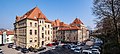 * Nomination Back side of the Palace of Justice in Tübingen --Dktue 12:16, 6 April 2019 (UTC) It needs a tilt/perspective correction and I'd crop a bunch at the bottom --Poco a poco 13:02, 6 April 2019 (UTC) Then it would need a crop of the sky above to balance it, up to 2:1 AR (tried in crop tool). Acabashi 13:37, 6 April 2019 (UTC) I followed your suggestions and like it better now, thanks! --Dktue 14:07, 6 April 2019 (UTC)  Support Good quality. --Poco a poco 06:33, 7 April 2019 (UTC) * Promotion {{{2}}}