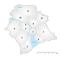 Les arrondissements (kreis).