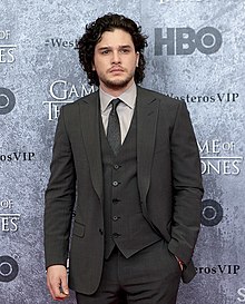 Harington at the season three premiere of Game of Thrones in 2013